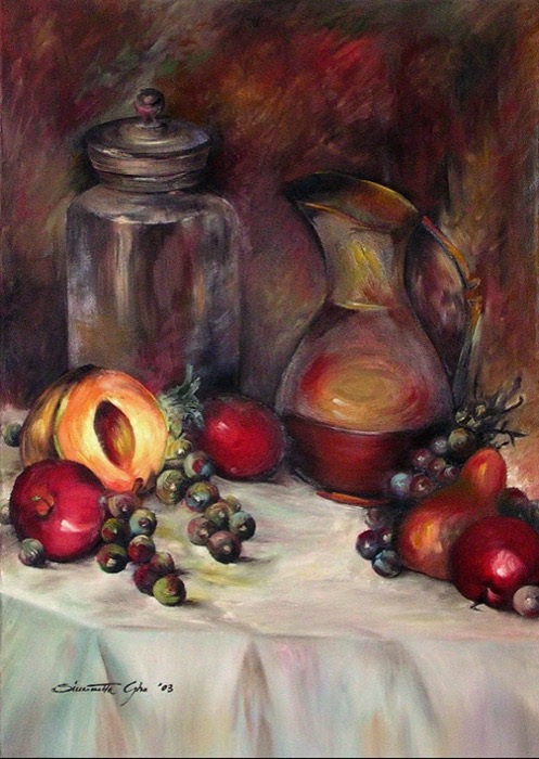 Natura morta, Olio su tela, 70 x 50 cm